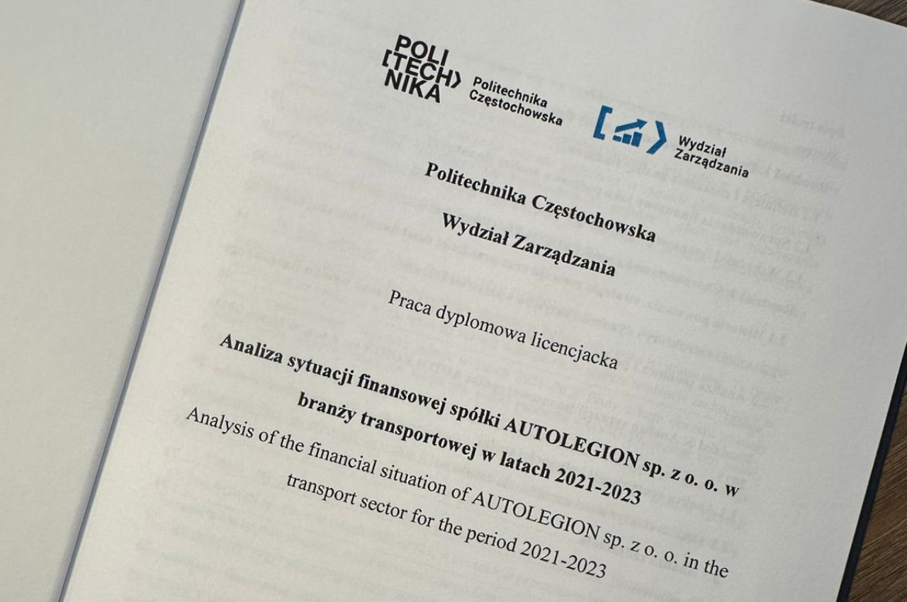 "diploma thesis Analiza sytuacji finansowej firmy Autolegion w branży transportowej w latach 2021–2023"